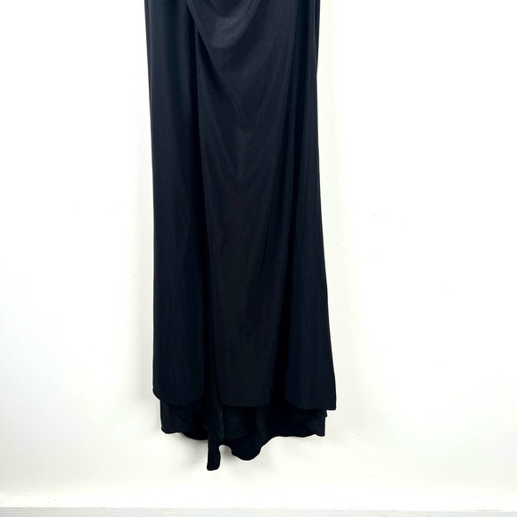 NEW La Femme Off the Shoulder Net Jersey Maxi Dress Size 6 Wedding Gown - Picture 7 of 7